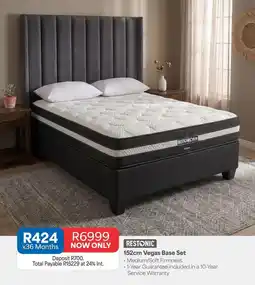 OK Furniture Restonic - 152cm vegas base set offer