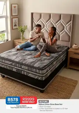 OK Furniture Restonic - 152cm chiro-zone base set offer