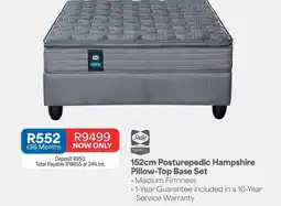 OK Furniture Sealy - 152cm posturepedic hampshire pillow-top base set offer
