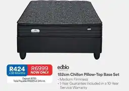OK Furniture Edblo - 152cm chillon pillow-top base set offer