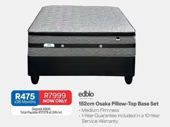 OK Furniture Edblo - 152cm osaka pillow-top base set offer