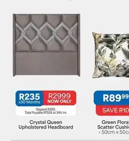OK Furniture Total - crystal queen upholstered headboard offer