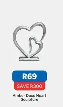 OK Furniture Amber deco heart sculpture offer