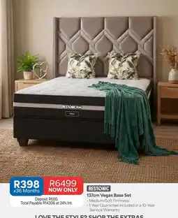 OK Furniture Restonic - 137cm vegas base set offer