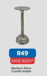 OK Furniture Medium silver candle holder offer
