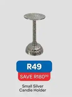 OK Furniture Small silver candle holder offer