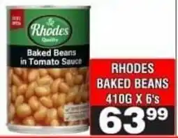 Advance Cash n Carry Rhodes Baked Beans in Tomato Sauce offer
