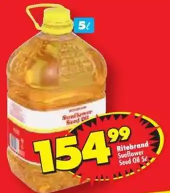 Shoprite Ritebrand Sunflower Seed Oil offer