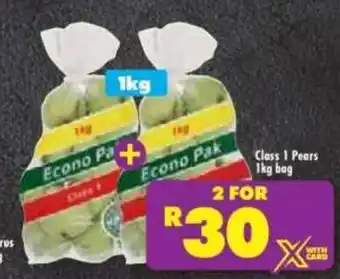 Shoprite Econo Pak Class 1 Pears offer