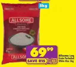 Shoprite Allsome Long Grain Parboiled White Rice offer