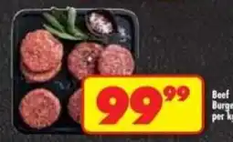 Shoprite Beef Burgers offer