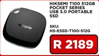 HIKSEMI T100 512GB POCKET SERIES USB 3.0 PORTABLE SSD