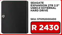 Matrix Warehouse SEAGATE EXPANSION 2TB 2.5" USB3.0 EXTERNAL HARD DRIVE offer