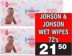 Advance Cash n Carry JOHNSON & JOHNSON WET WIPES offer