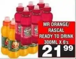 Advance Cash n Carry MR ORANGE/RASCAL READY TO DRINK offer