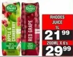 Advance Cash n Carry Rhodes Juice offer
