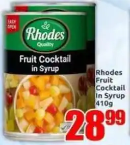 Three Star Cash and Carry Rhodes Fruit Cocktail in Syrup offer