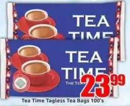 Three Star Cash and Carry Tea Time Tagless Tea Bags offer