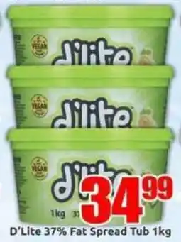 Three Star Cash and Carry D'Lite 37% Fat Spread Tub offer