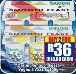 Three Star Cash and Carry Darling Smooth Feast Yoghurt Assorted offer