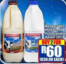 Three Star Cash and Carry Bosparadys Milk Fresh Full Cream/Amasi offer