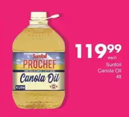 Save Sunfoil PROCHEF Canola Oil offer