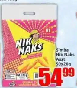Three Star Cash and Carry Simba Nik Naks Assorted offer