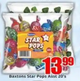 Three Star Cash and Carry Baxtons Star Pops Assorted offer