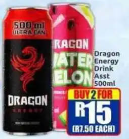 Three Star Cash and Carry Dragon Energy Drink Assorted offer