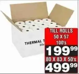 Advance Cash n Carry THERMAL TILL ROLLS offer