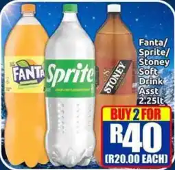 Three Star Cash and Carry Fanta/Sprite/Stoney Soft Drink Assorted offer