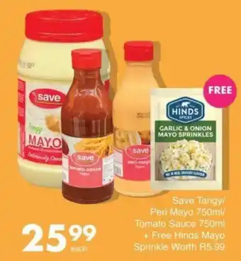 Save Tangy/Peri Mayo Tomato Sauce