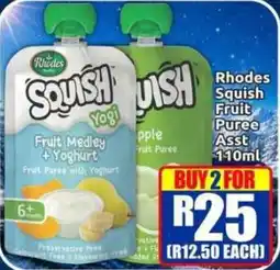 Three Star Cash and Carry Rhodes Squish Fruit Puree Assort offer