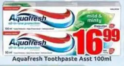 Three Star Cash and Carry Aquafresh Toothpaste Assorted offer