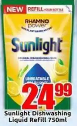 Three Star Cash and Carry Sunlight Dishwashing Liquid Refill offer