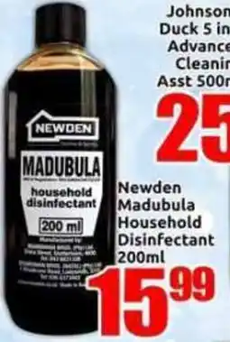 Three Star Cash and Carry Newden Madubula Household Disinfectant offer