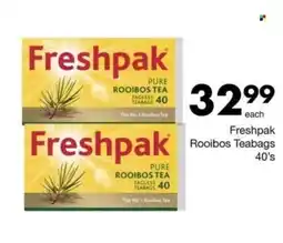 Save Freshpak Rooibos Teabags offer