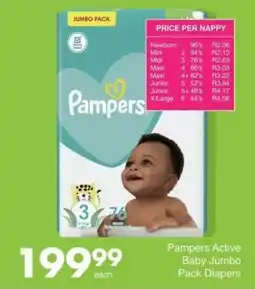 Save Pampers Active Baby Jumbo Pack Diapers offer