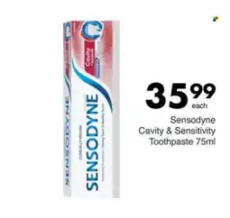 Save Sensodyne Cavity & Sensitivity Toothpaste offer