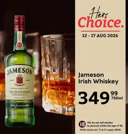 Oxford Freshmarket Jameson Irish Whiskey offer