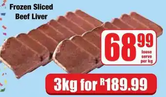 Boxer Superstores Frozen Sliced Beef Liver offer
