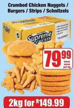 Boxer Superstores Supreme Chicken Crumbed Chicken Nuggets / Burgers / Strips / Schnitzels offer