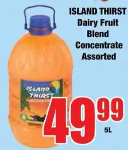 Boxer Superstores ISLAND THIRST Dairy Fruit Blend Concentrate Assorted offer