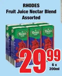 Boxer Superstores RHODES Fruit Juice Nectar Blend Assorted offer