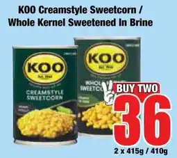 Boxer Superstores KOO Creamstyle Sweetcorn offer