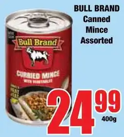 Boxer Superstores Bull Brand Canned Mince Assorted offer