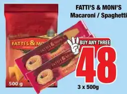 Boxer Superstores FATTI'S & MONI'S Macaroni / Spaghetti offer