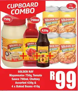 Boxer Superstores Golden Ray Mayonnaise Tomato Sauce Chutney Assorted Baked Beans offer