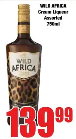 Boxer Superstores WILD AFRICA Cream Liqueur Assorted offer