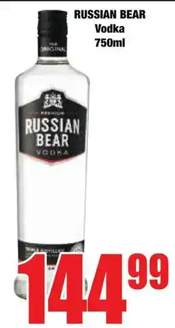 Boxer Superstores Russian Bear Vodka offer